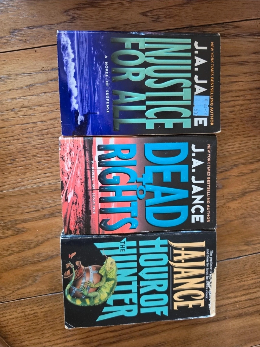 Thriller Paperback Book Set - Blue/Teal/Black Covers